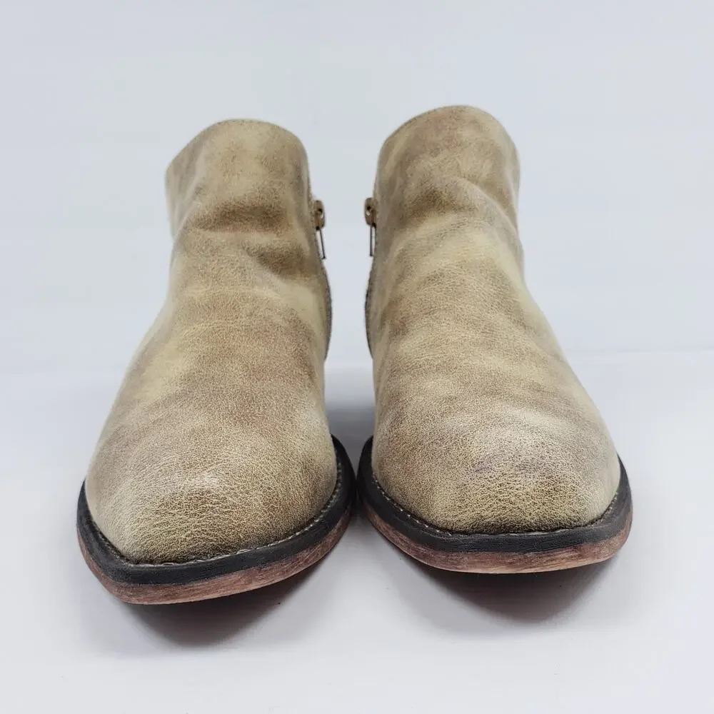 Roper Sedona Serape Womens Size 7.5 Tan Heel Ankle Western Booties Boots Shoes